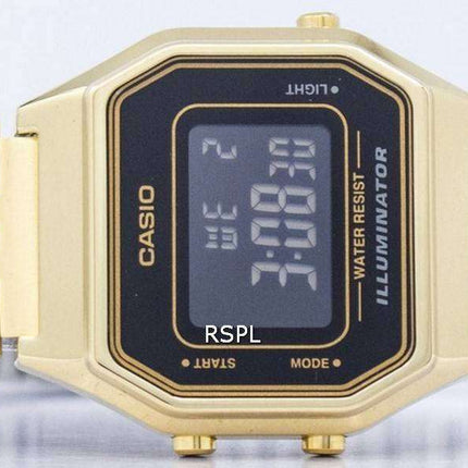 Casio Digital Quartz Stainless Steel Illuminator LA680WGA-1BDF LA680WGA-1B Women's Watch
