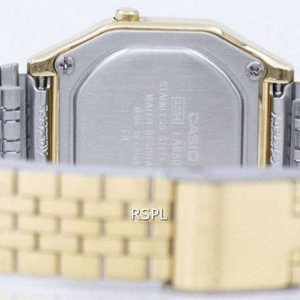 Casio Digital Quartz Stainless Steel Illuminator LA680WGA-1BDF LA680WGA-1B Women's Watch