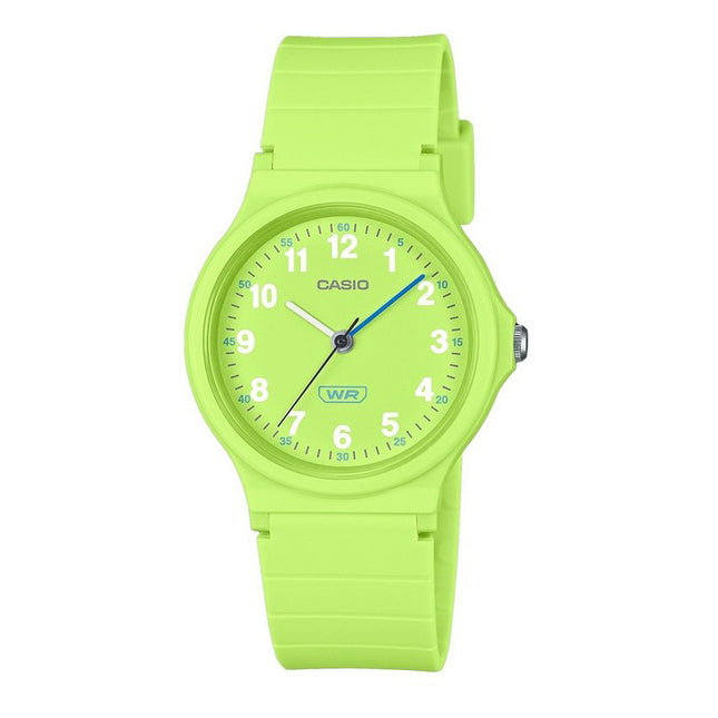 Casio Pop Analog Lime Green Bio Based Resin Strap Lime Green Dial Quartz LQ-24B-3B Women's Watch