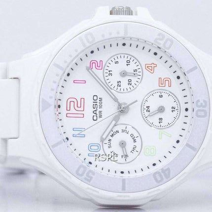 Casio Analogue White Resin Strap LRW-250H-7BVDF LRW250H-7BVDF Ladies Watch