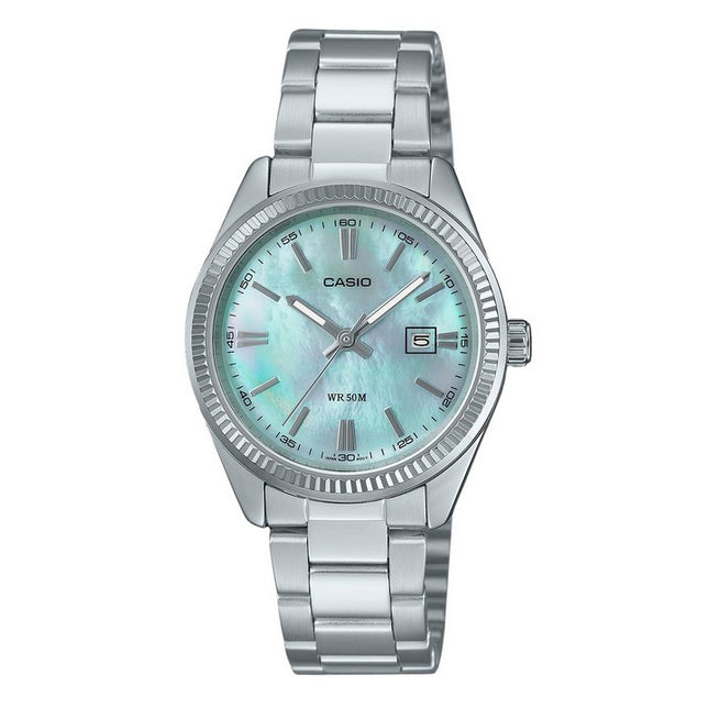 Casio Standard Analog Stainless Steel Mother Of Pearl Dial Quartz LTP-1302DS-2AV Women's Watch