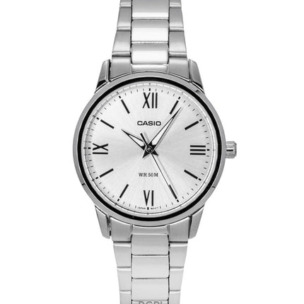 Casio Analog Stainless Steel Silver Dial Quartz LTP-1303DD-7AV Women's Watch