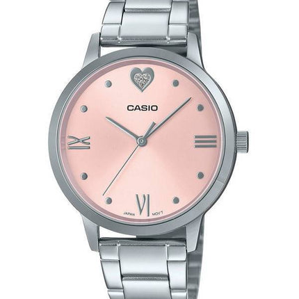 Casio Analog Pink Dial Stainless Steel LTP-2022VD-4C LTP2022VD-4 Womens Watch