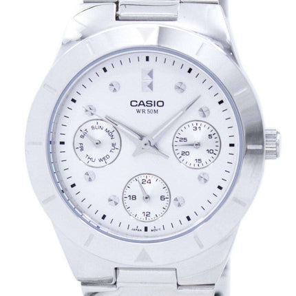 Casio Enticer Analog Quartz Silver Dial LTP-2083D-7AVDF LTP-2083D-7AV Women's Watch