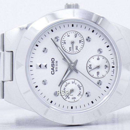 Casio Enticer Analog Quartz Silver Dial LTP-2083D-7AVDF LTP-2083D-7AV Women's Watch