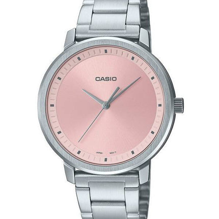 Casio Analog Pink Dial Stainless Steel LTP-B115D-4E LTPB115D-4 Womens Watch
