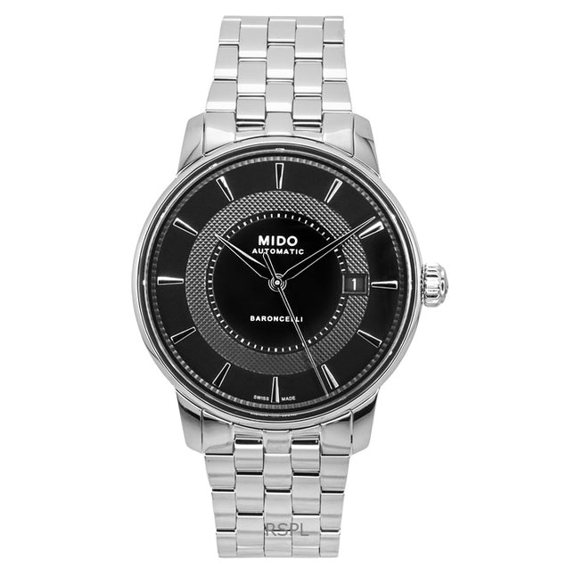Mido Baroncelli Signature Stainless Steel Black Dial Automatic M037.407.11.051.01 Men's Watch