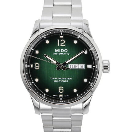 Mido Multifort M Chronometer Stainless Steel Green Dial Automatic M038.431.11.097.00 100M Men's Watch