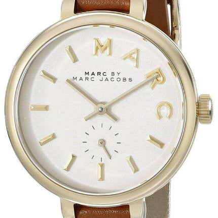 Marc By Marc Jacobs Sally White Dial Brown Leather Strap MBM1351 Women's Watch