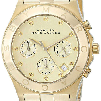 Marc By Marc Jacobs Blade Chronograph Gold Dial MBM3101 Women's Watch