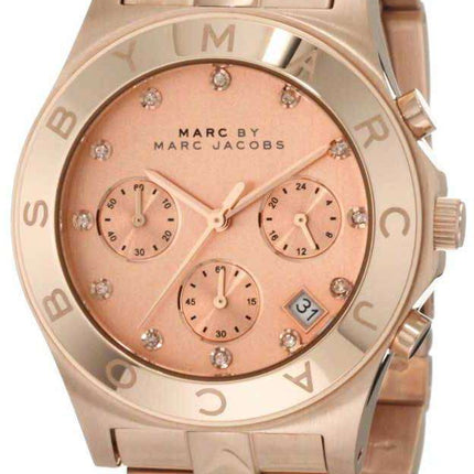 Marc By Marc Jacobs Blade Chronograph Rose Gold Dial MBM3102 Women's Watch