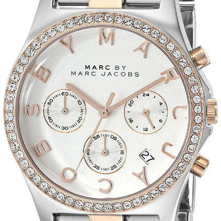 Marc By Marc Jacobs Henry Chronograph Crystals Silver Dial MBM3106 Women's Watch