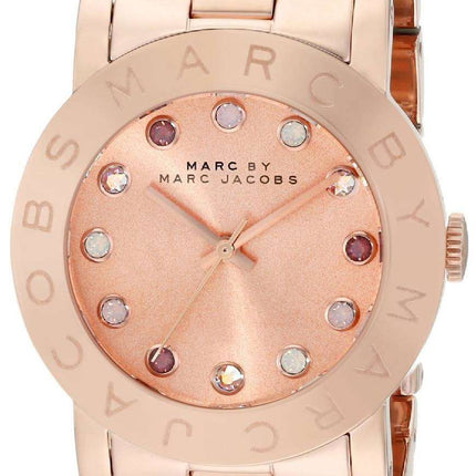 Marc By Marc Jacobs Amy Dexter Glitz Rose Gold Dial MBM3216 Women's Watch