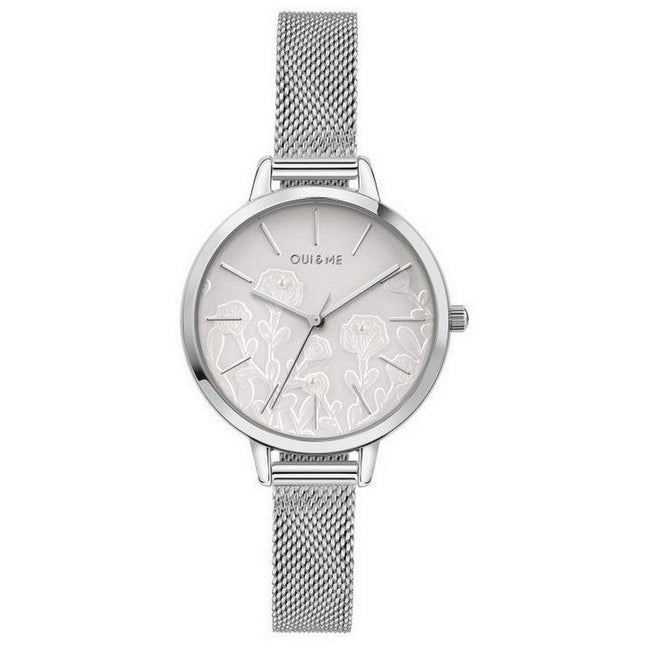 Oui & Me Petite Fleurette Silver Dial Stainless Steel Quartz ME010127 Women's Watch