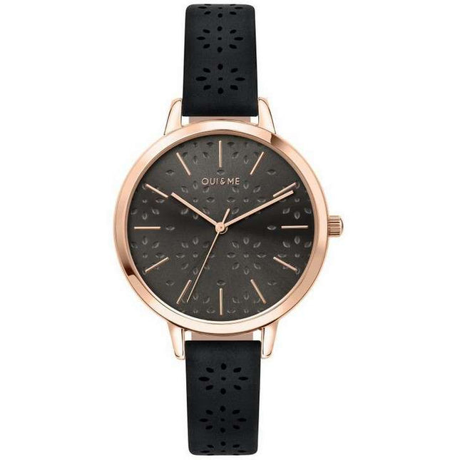 Oui & Me Amourette Dark Grey Dial Leather Strap Quartz ME010146 Women's Watch