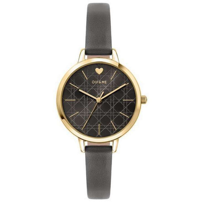 Oui & Me Petite Amourette Dark Grey Dial Leather Strap Quartz ME010150 Women's Watch