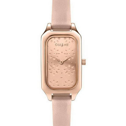 Oui  Me Finette Rose Gold Sunray Dial Leather Strap Quartz ME010162 Womens Watch