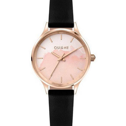 Oui  Me Bichette Pink Dial Leather Strap Quartz ME010275 Womens Watch
