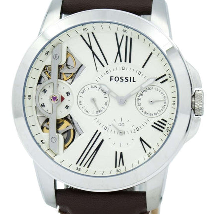 Fossil Grant Twist Multifunction Quartz Brown Leather Strap ME1144 Men's Watch