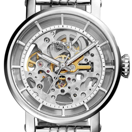 Fossil Original Boyfriend Automatic Skeleton Dial Stainless Steel ME3067 Women's Watch