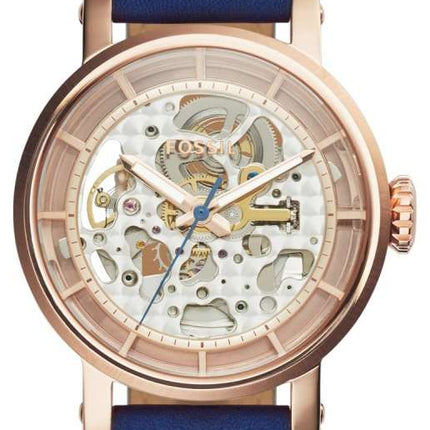 Fossil Original Boyfriend Automatic Blue Leather Strap ME3086 Women's Watch