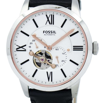 Fossil Townsman Automatic Black Leather Strap ME3104 Men's Watch