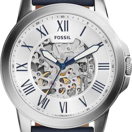 Fossil Grant Automatic Silver Skeleton Dial ME3111 Men's Watch