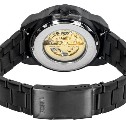 Fossil Bronson Stainless Steel Black Skeleton Dial Automatic ME3217 Men's Watch