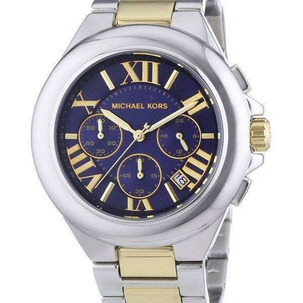 Michael Kors Camille Blue Dial Two Tone Chronograph MK5758 Ladies Watch
