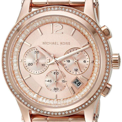 Michael Kors Heidi Chronograph Rose Crystal Dial MK6064 Women's Watch