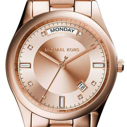 Michael Kors Colette Crystals Rose Gold Dial MK6071 Women's Watch