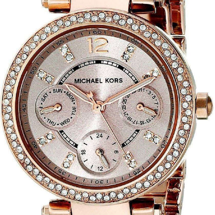 Michael Kors Parker Mini Multi-Function Rose Dial MK6110 Women's Watch