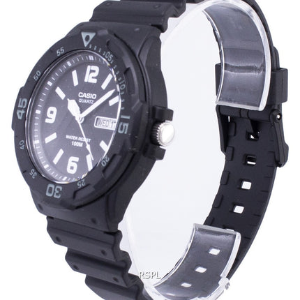 Casio Quartz Analog 100M Black Resin Strap MRW-200H-1B2VDF MRW200H-1B2VDF Men's Watch