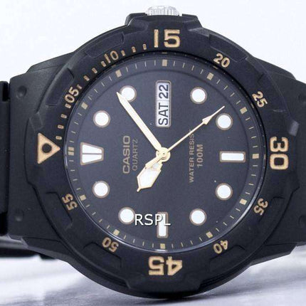 Casio Quartz Analog 100M Black Resin Strap MRW-200H-1EVDF MRW200H-1EVDF Men's Watch
