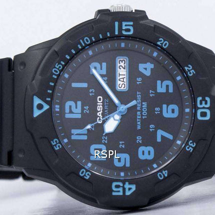 Casio Quartz 100M Analog Black Dial MRW-200H-2BVDF MRW200H-2BVDF Men's Watch