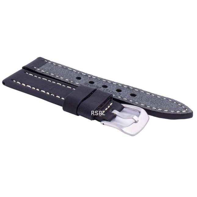 Ratio MS9 Black Leather Strap 22mm