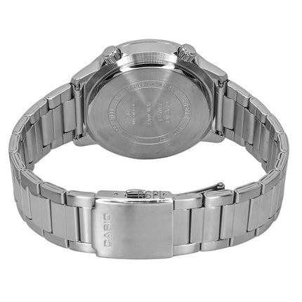 Casio Standard Analog Stainless Steel Black Dial Quartz MTD-130D-1A4V 100M Men's Watch