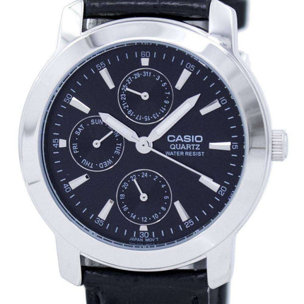 Casio Enticer Quartz Multi Dial Leather Strap MTP-1192E-1ADF MTP1192E-1ADF Men's Watch