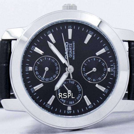 Casio Enticer Quartz Multi Dial Leather Strap MTP-1192E-1ADF MTP1192E-1ADF Men's Watch