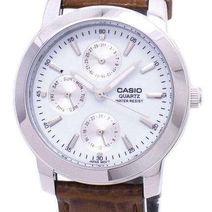 Casio Enticer Quartz Multi Dial Leather Strap MTP-1192E-7ADF MTP1192E-7ADF Men's Watch