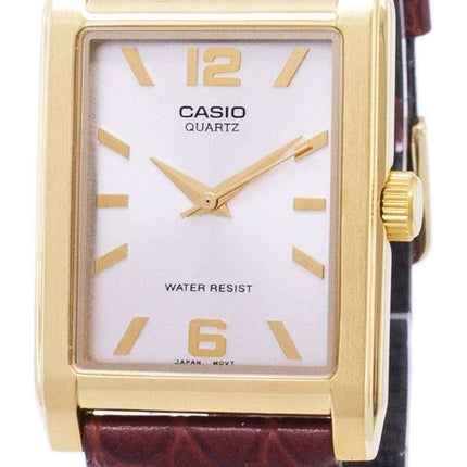Casio Enticer Quartz Analog Silver Dial MTP-1235GL-7ADF MTP-1235GL-7A Leather Men's Watch