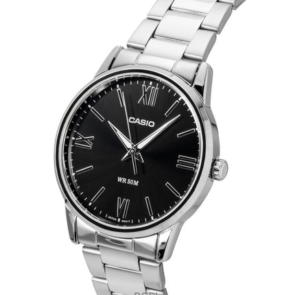 Casio Analog Stainless Steel Black Dial Quartz MTP-1303DD-1AV Men's Watch