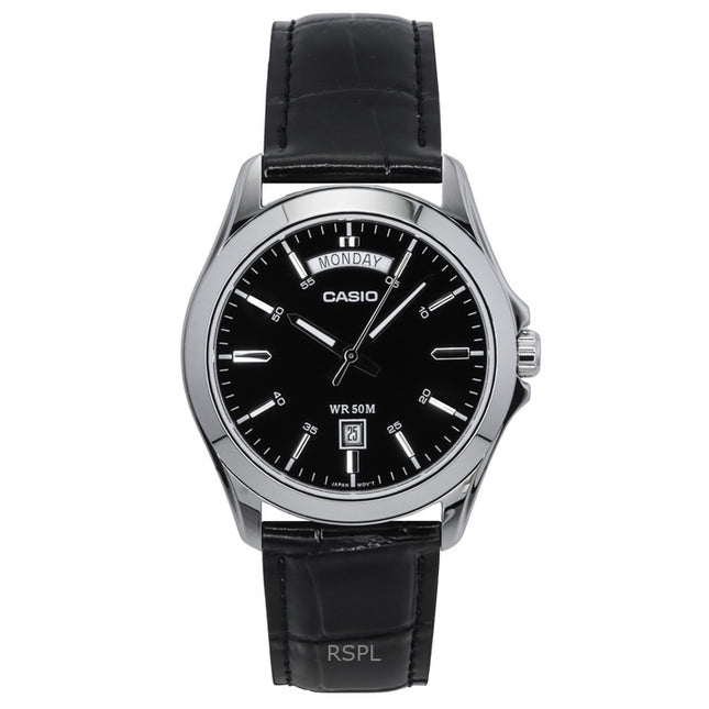 Casio Analog Black Dial MTP-1370L-1AVDF MTP-1370L-1AV Men's Watch