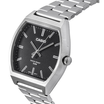 Refurbished Casio Standard Analog Stainless Steel Black Dial Quartz MTP-B140D-1A Men's Watch