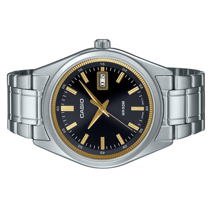 Casio Standard Analog Stainless Steel Black Dial Quartz MTP-B180D-1A2V Men's Watch