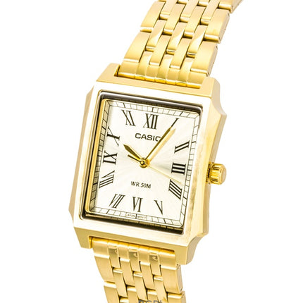 Casio Analog Stainless Steel Gold Dial Quartz MTP-B190G-9BV Men's Watch