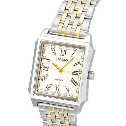 Casio Analog Stainless Steel Gold Dial Quartz MTP-B190SG-9BV Men's Watch