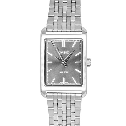 Casio Analog Stainless Steel Grey Dial Quartz MTP-B215D-8AV Men's Watch