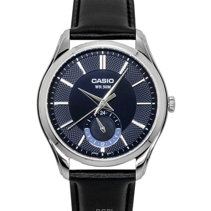 Casio Analog Leather Strap Blue Dial Quartz MTP-B315L-2AV Men's Watch