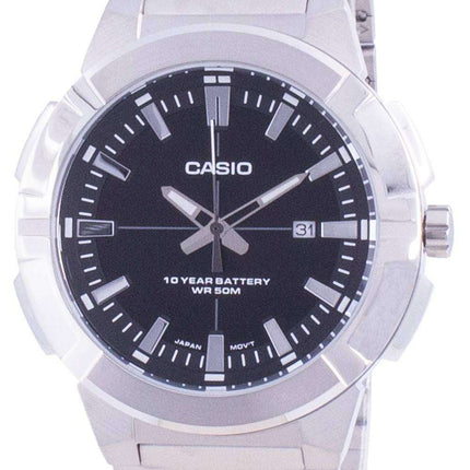 Casio Analog Black Dial Stainless Steel MTP-E172D-1A MTPE172D-1 Mens Watch